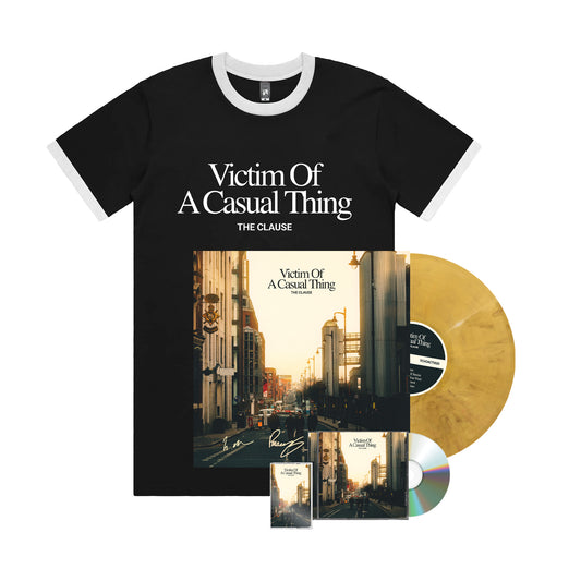 Signed Gold Vinyl, Cassette, CD & Tee Bundle